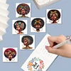 6PCS DIY Diamond Art Greeting Cards Black Girl Congratulations Cards & Gifts