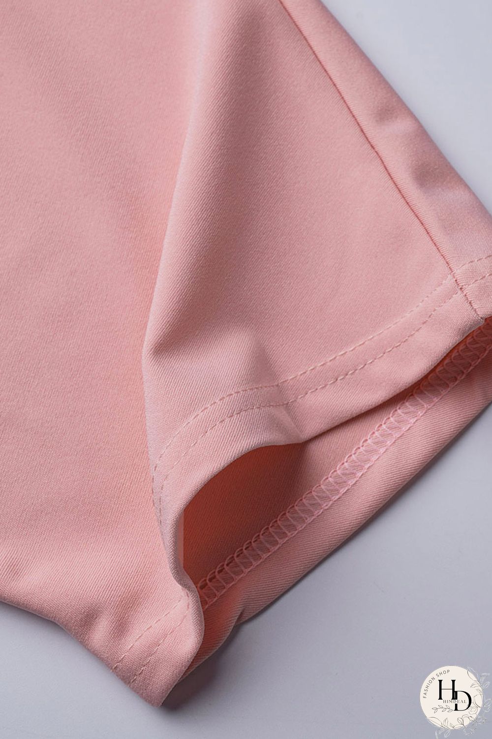 Blue Casual Solid Patchwork Fold Asymmetrical V Neck T-Shirts