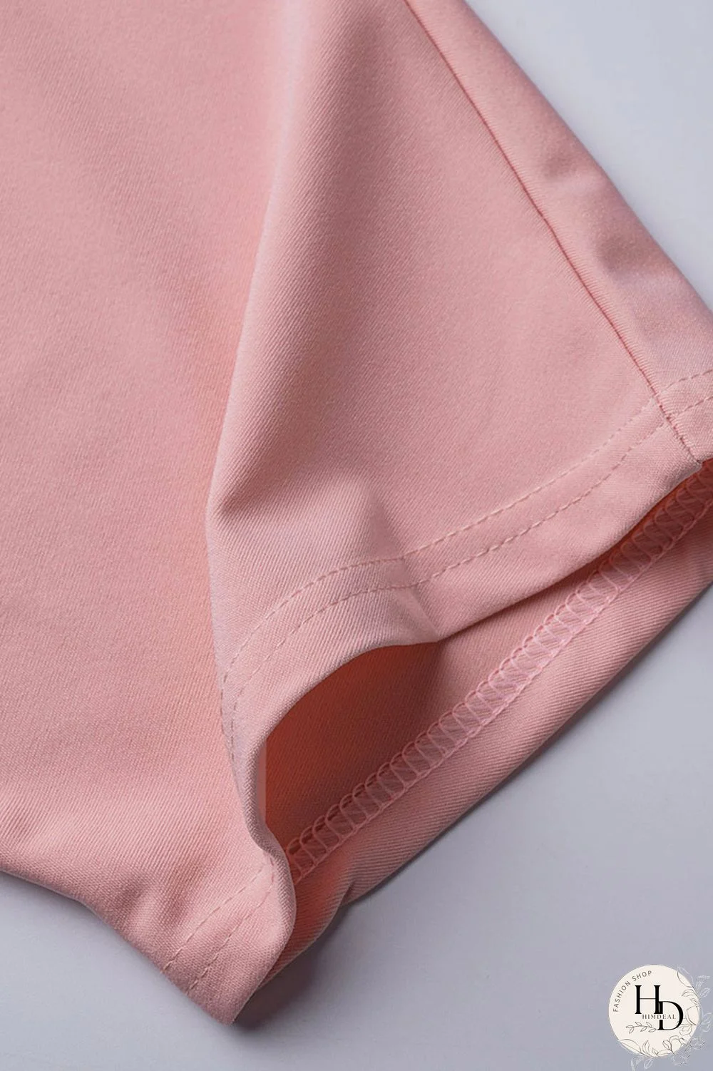 Blue Casual Solid Patchwork Fold Asymmetrical V Neck T-Shirts