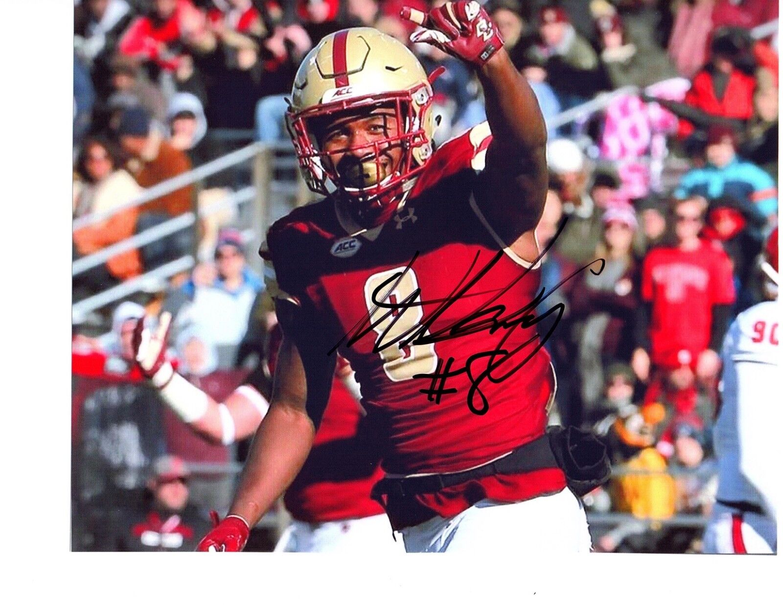 Will Harris Boston College Eagles signed autographed 8x10 football Photo Poster painting b