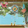 3PCS-5 5D DIY Diamond Painting Wind Chimes Suncatcher Kit Double Sided Diamond Art Kits Suncatcher with Crystal Pendant for Home Wall Window Decor Adults DIY Art Craft