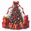 Christmas Tree Gifts-11CT Stamped/Counted Cross Stitch 40*40cm/15.75*15.75in tapestrymarket