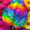 Diamond Painting -DIY Round Drill Colorful Leaves(40x40cm)