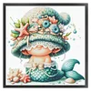 Mermaid Dwarf-14CT Stamped Cross Stitch Egyptian Cotton 60*60cm/23.62*23.62in(Big Size)
