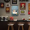 Chat dans la baignoire - Panneaux en &eacute;tain m&eacute;tallique(20*30cm/30*40cm)