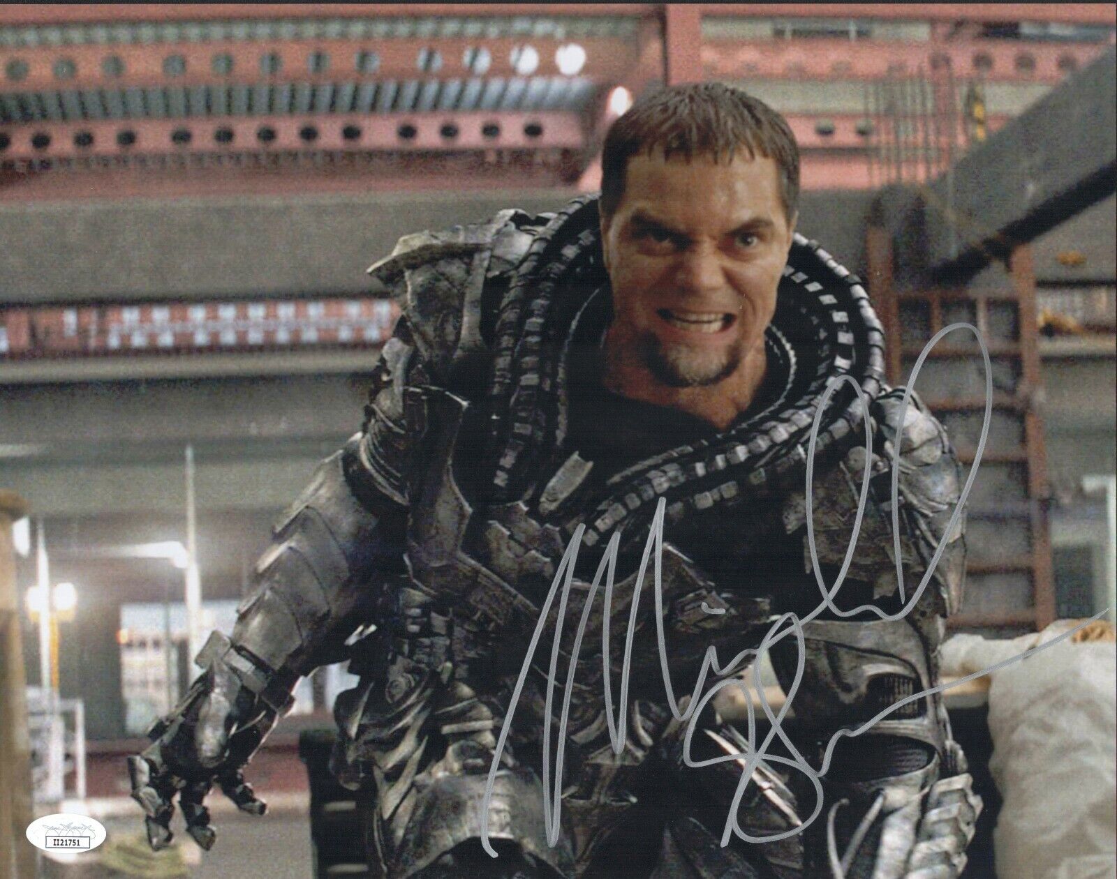 MICHAEL SHANNON Signed MAN OF STEEL ZOD 11x14 Photo Poster painting Autograph JSA COA Cert