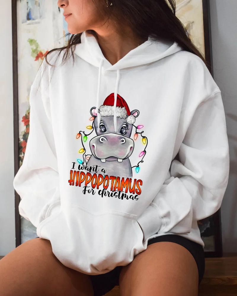 I Want a Hippopotamus for Christmas Hoodie