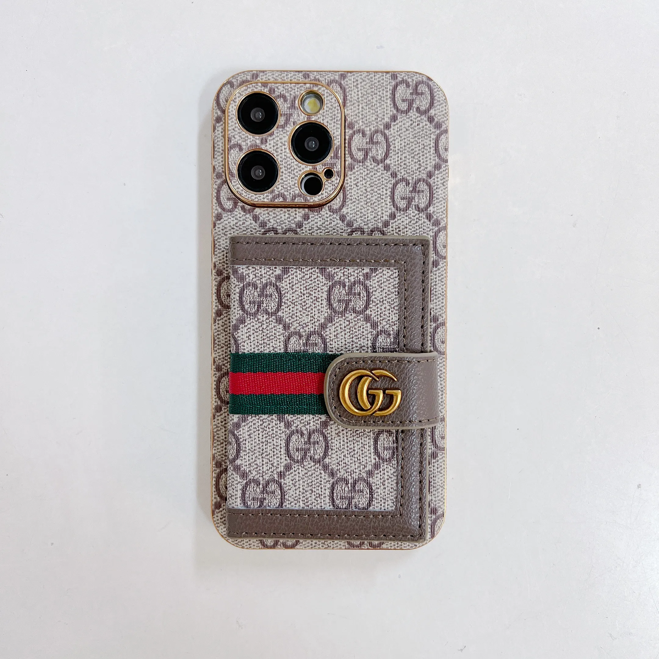 Gucci Ophidia GG Card Holder Electroplating Apple iPhone Case