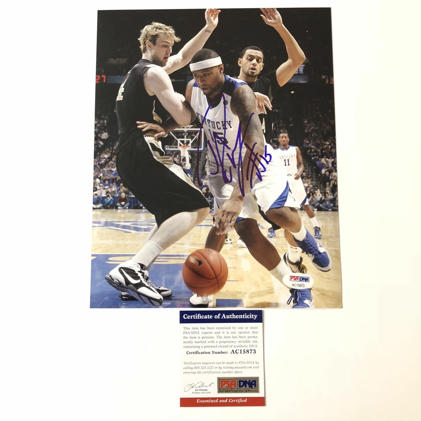 Demarcus Cousins signed 8x10 Photo Poster painting PSA/DNA Warriors Autographed Kentucky Wildcat