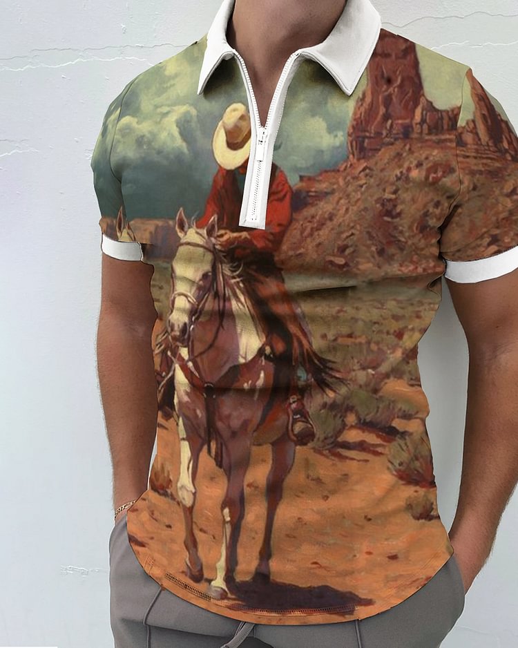 Men's fashion star print shirt b384
