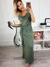 Casual Belted Short Sleeve Maxi Dress