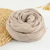 Solid Color Soft Cotton Linen Scarf Women Hijab Shawl