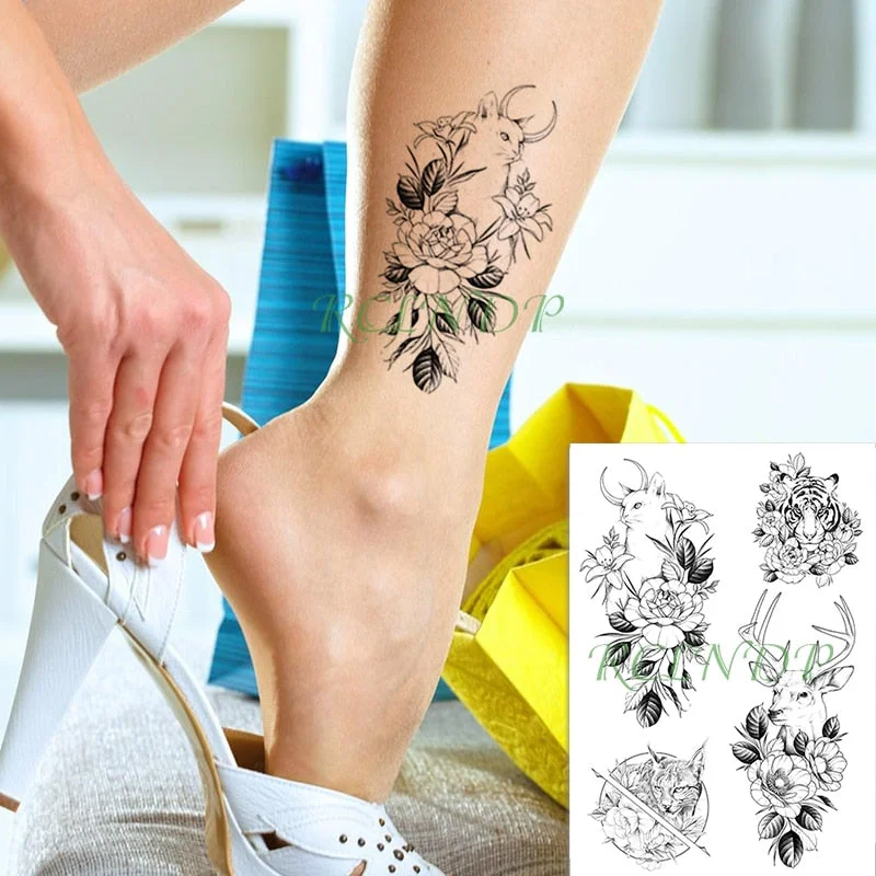 Waterproof Temporary Tattoo Sticker Sexy Thigh Love Sick English Words Gothic Water Transfer Fake Tatto Flash Tatoo for Women