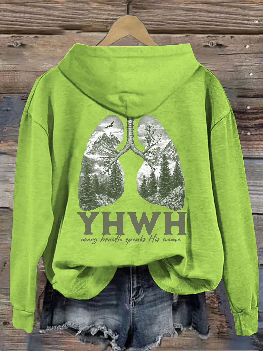 Yhwh Lungs Christian Hoodie