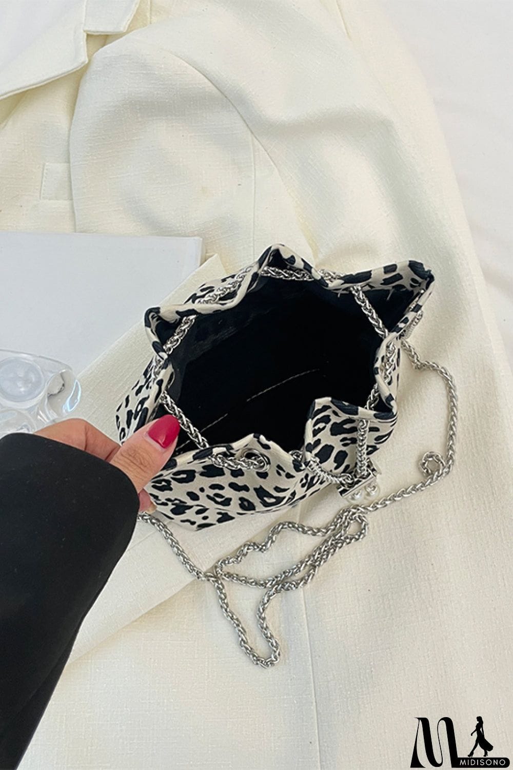 MidiSono - Animal Print Nylon Bucket Bag