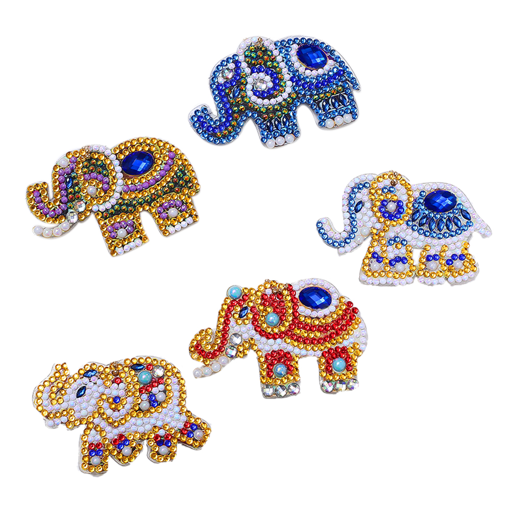 

5pcs Elephant - 5D DIY Craft Keychain, 501 Original