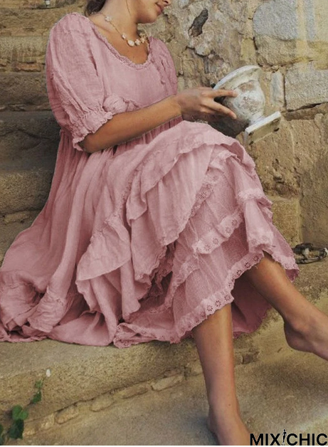 Women's Temperament Lace Maxi Dress