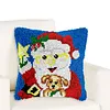 Santa Claus Dog-DIY Latch Hook Rug Pillowcase Kits 43*43cm