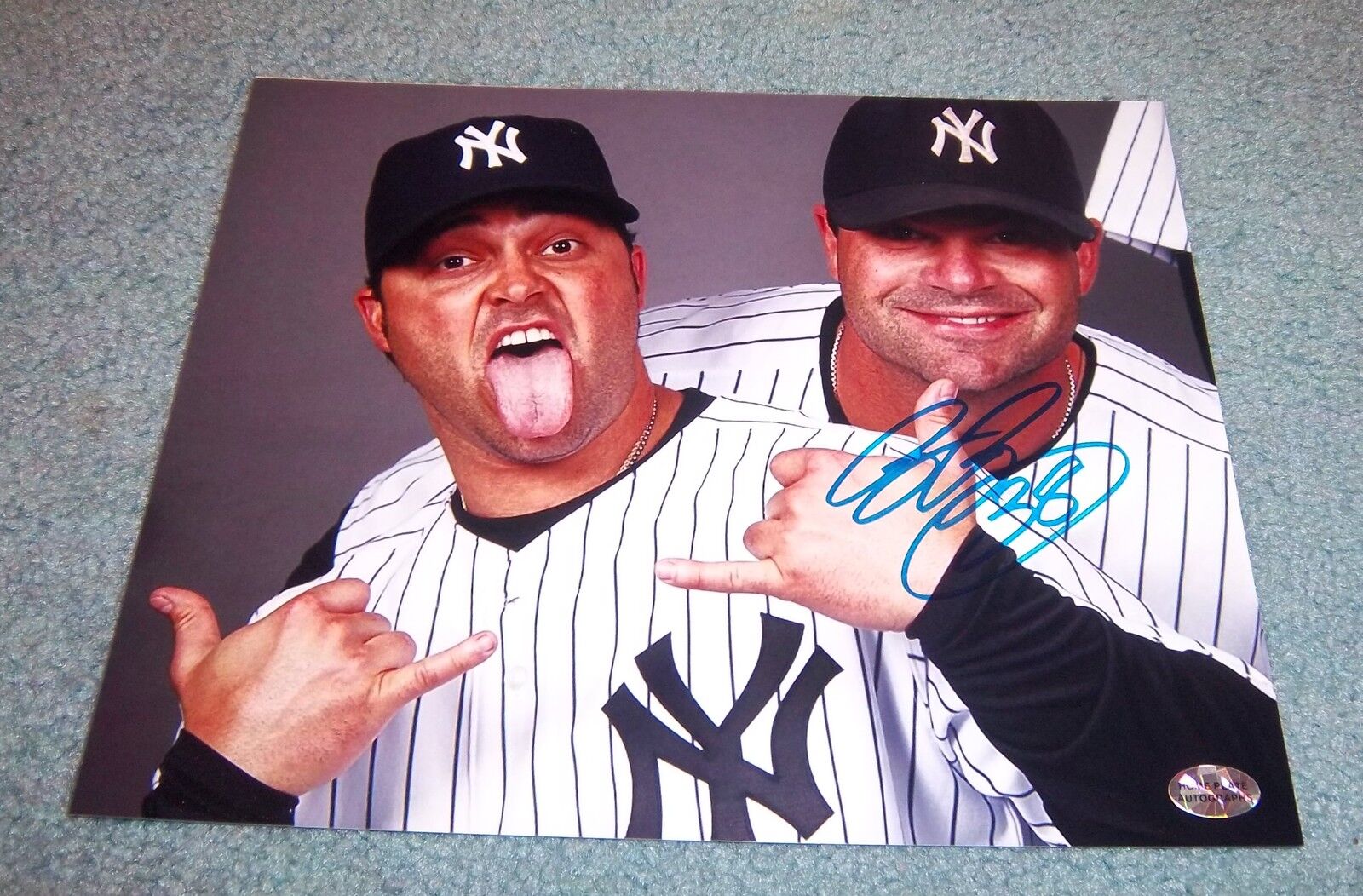 NY Yankees Brian Bruney Signed Autographed Photo Poster painting Nick Swisher