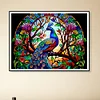 Diamond Painting-DIY Full Round Drill Stained Glass Peacock