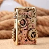 New Creative Pure Copper Torrance Kerosene Lighter Personalized Mechanical Steampunk Lighter Gear Linkage Cool Men's Gift Tool