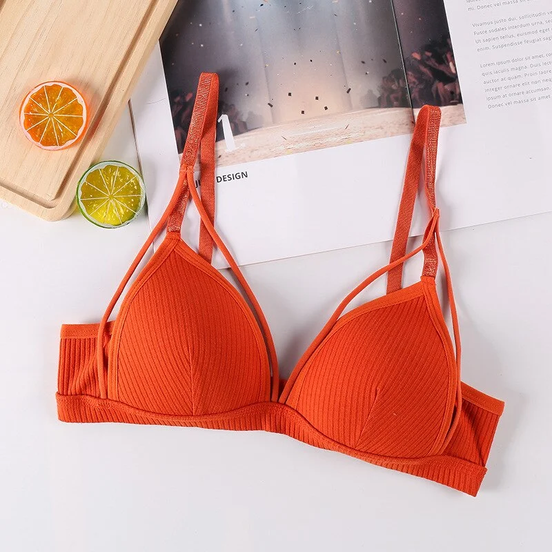 Fashion Sexy Bras for Women Push Up Lingerie Cotton Seamless Bra Bralette Wireless Brassiere Female Underwear Intimates Solid