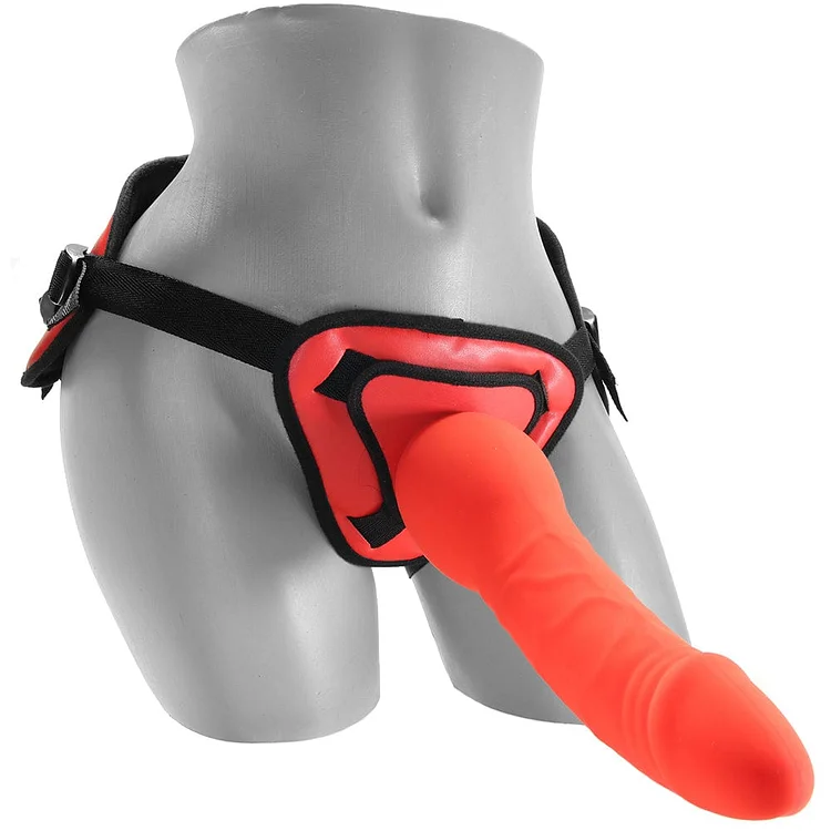 Khalesexx Deluxe 10 Inch Classic Silicone Strap-On in Red