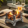 Mini Glass Observation Stand Portable Folding Outdoor Wood Stove Incense Burner