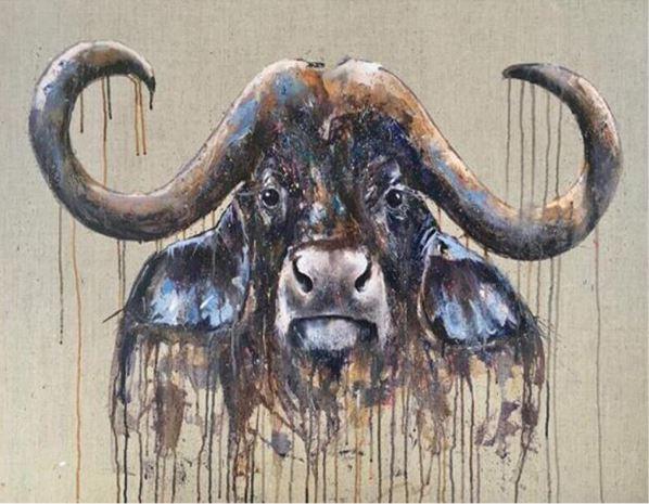 

Splatter Buffalo – Paint By Numbers - 40*50CM, 501 Original