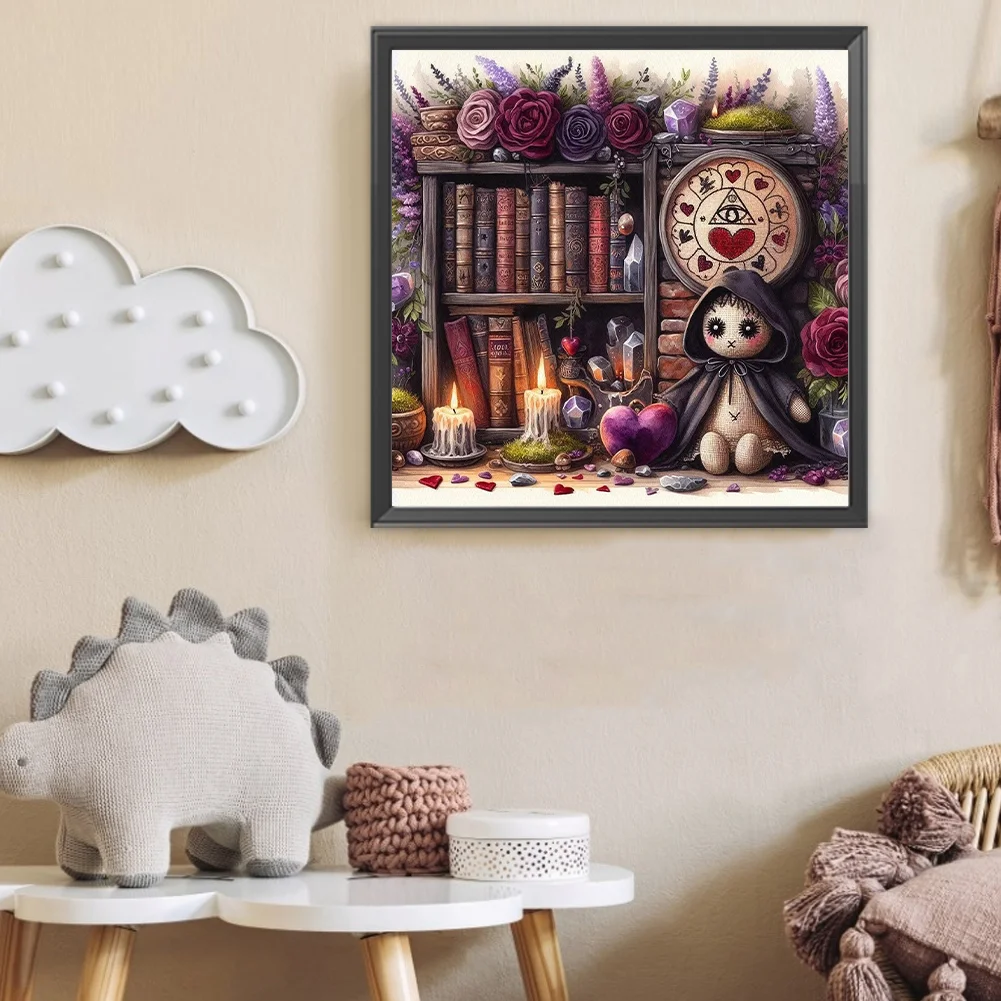 Diamond Painting - Full Round Drill - Bookshelf Doll(Canvas|40*40cm)