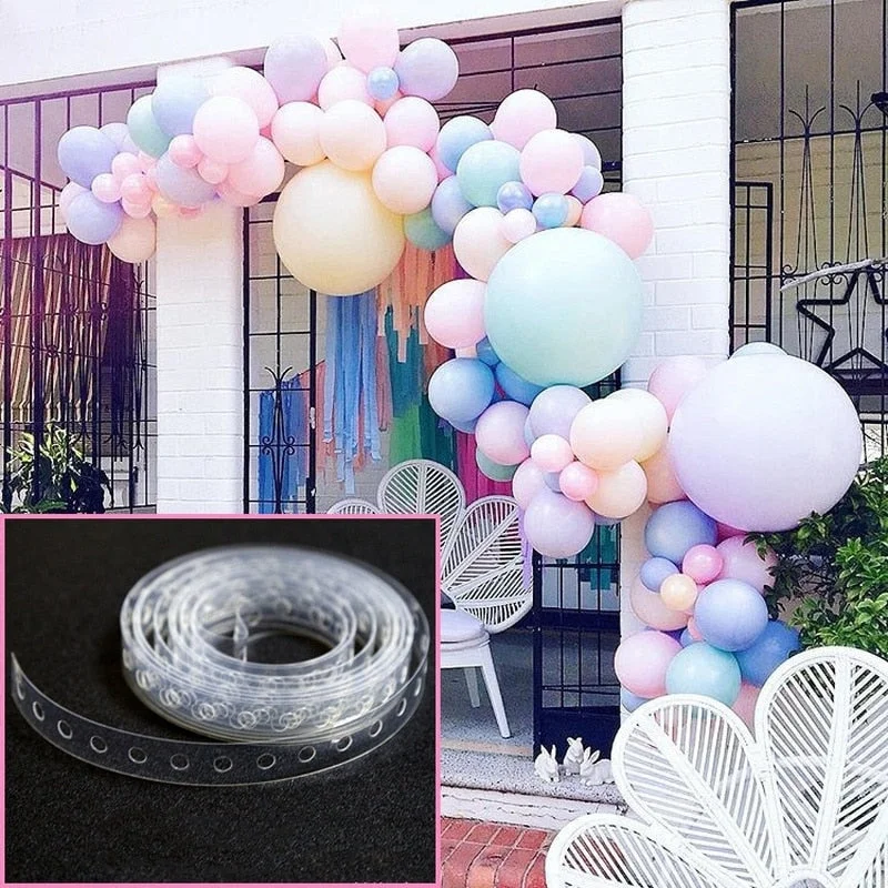 1 Roll 5M Balloon Chain PVC Rubber Ballons Accessories Wedding Party Birthday Backdrop Balloon Chain Arch Happy Birthday Decor