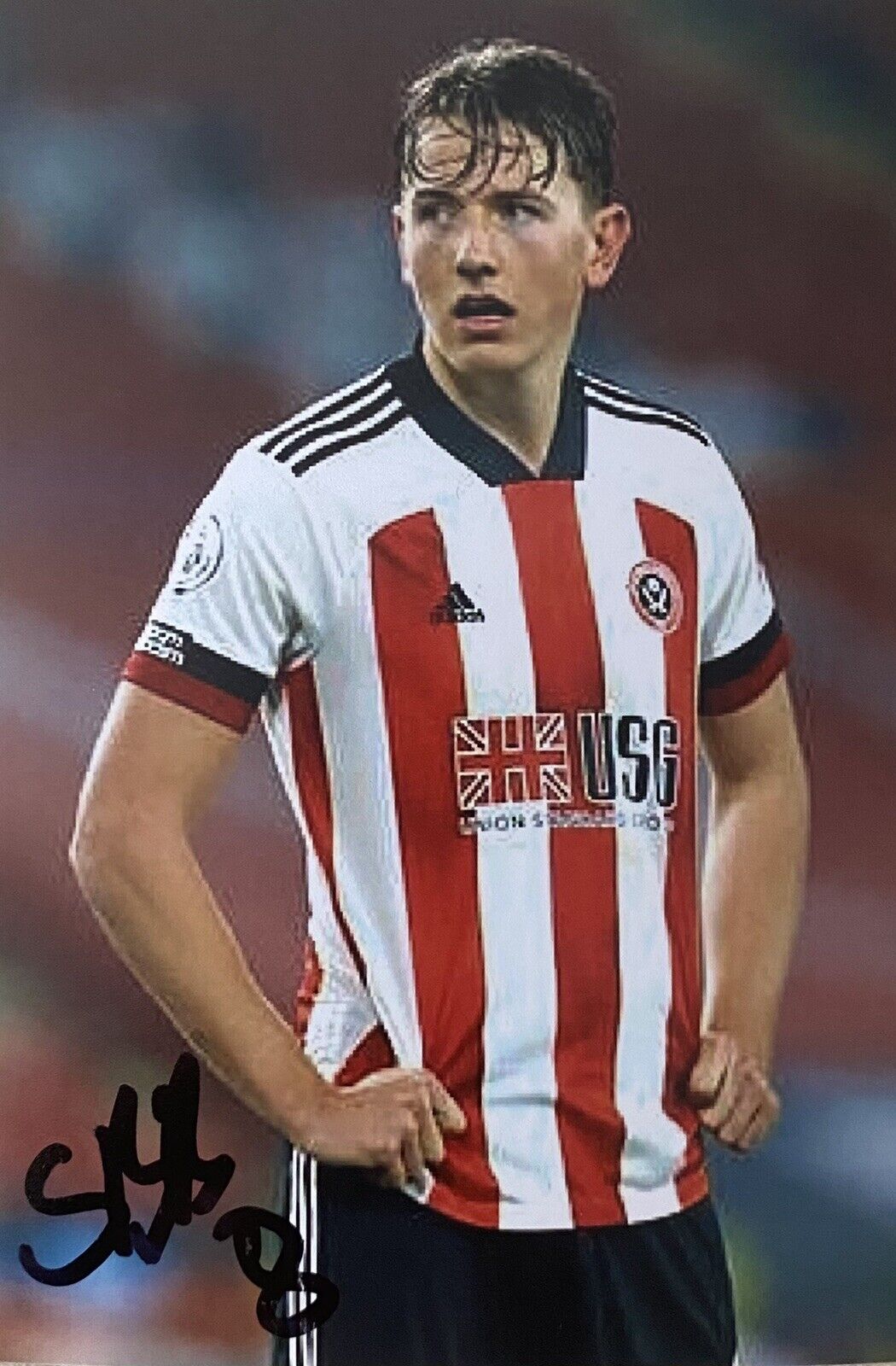 Sander Berge Genuine Hand Sheffield United 6X4 Photo Poster painting 2