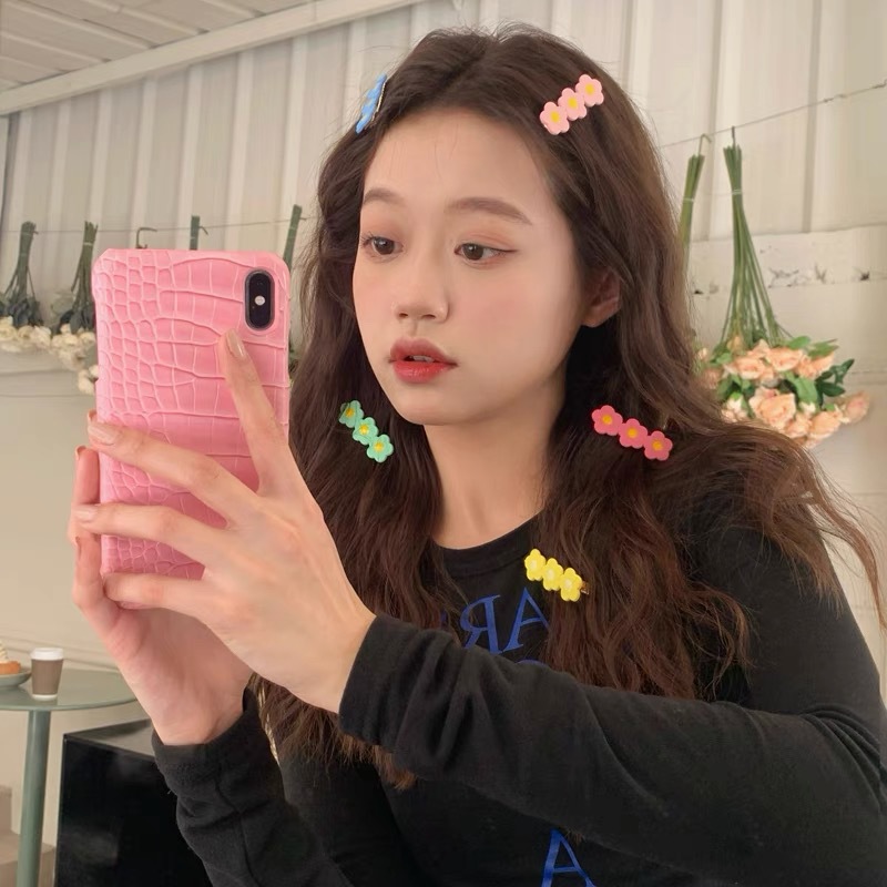 DANISH PASTEL FLOWER HAIR CLIPS (5 PCS)