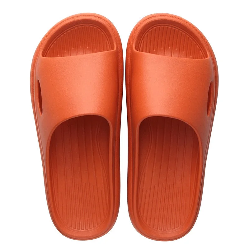 New Home Couple Slippers Comfortable Fashionable Sandals Woman Indoor Soft Slippers Non-Slip Thick-Soled Eva Integrated Shoes