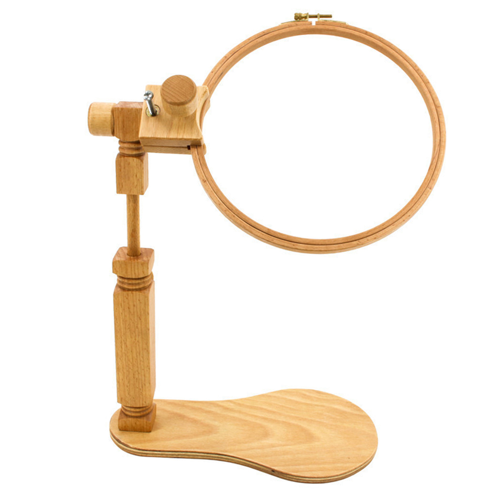 

Solid Wooden Cross Stitch Frame Rack 360 Degree Rotation Embroidery Hoop, 501 Original