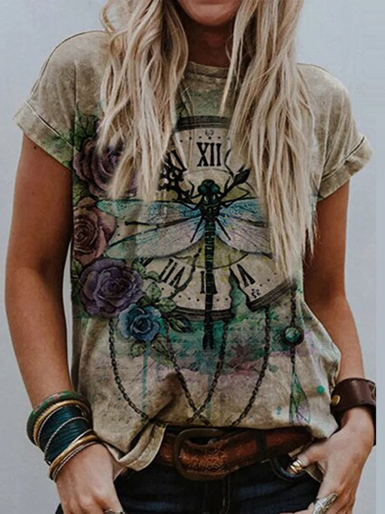 Dragonfly Art Print Comfy T Shirt  artssus