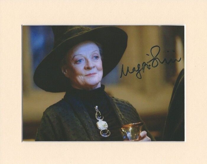 MAGGIE SMITH HARRY POTTER McGONAGALL 10X8 MOUNTED SIGNED AUTOGRAPH Photo Poster painting PRINT