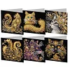 (US Local)6pcs Diamond Painting Greeting Cards DIY Diamond Art Cards for Adults (Cat)