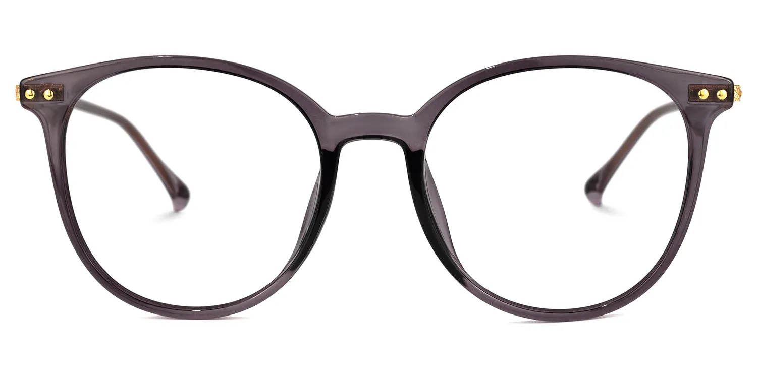 Milo Dunkelgrau Kristall Cateye Brille  Dunkelgrau