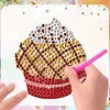 8pcs Diamond Painting Cake Fridge Magnet Home Decor