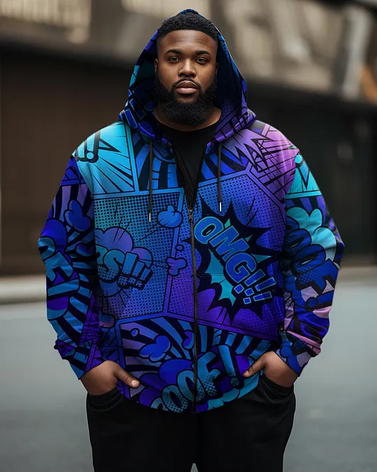 Hip-hop Zip-up Hoodie