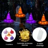 Halloween Chapeau de Sorci&egrave;re Rougeoyant Led Magicien