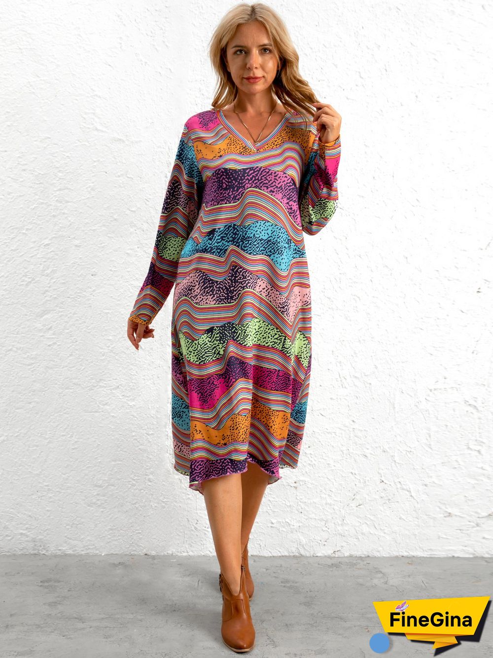 Loosen Vintage Knitting Dress