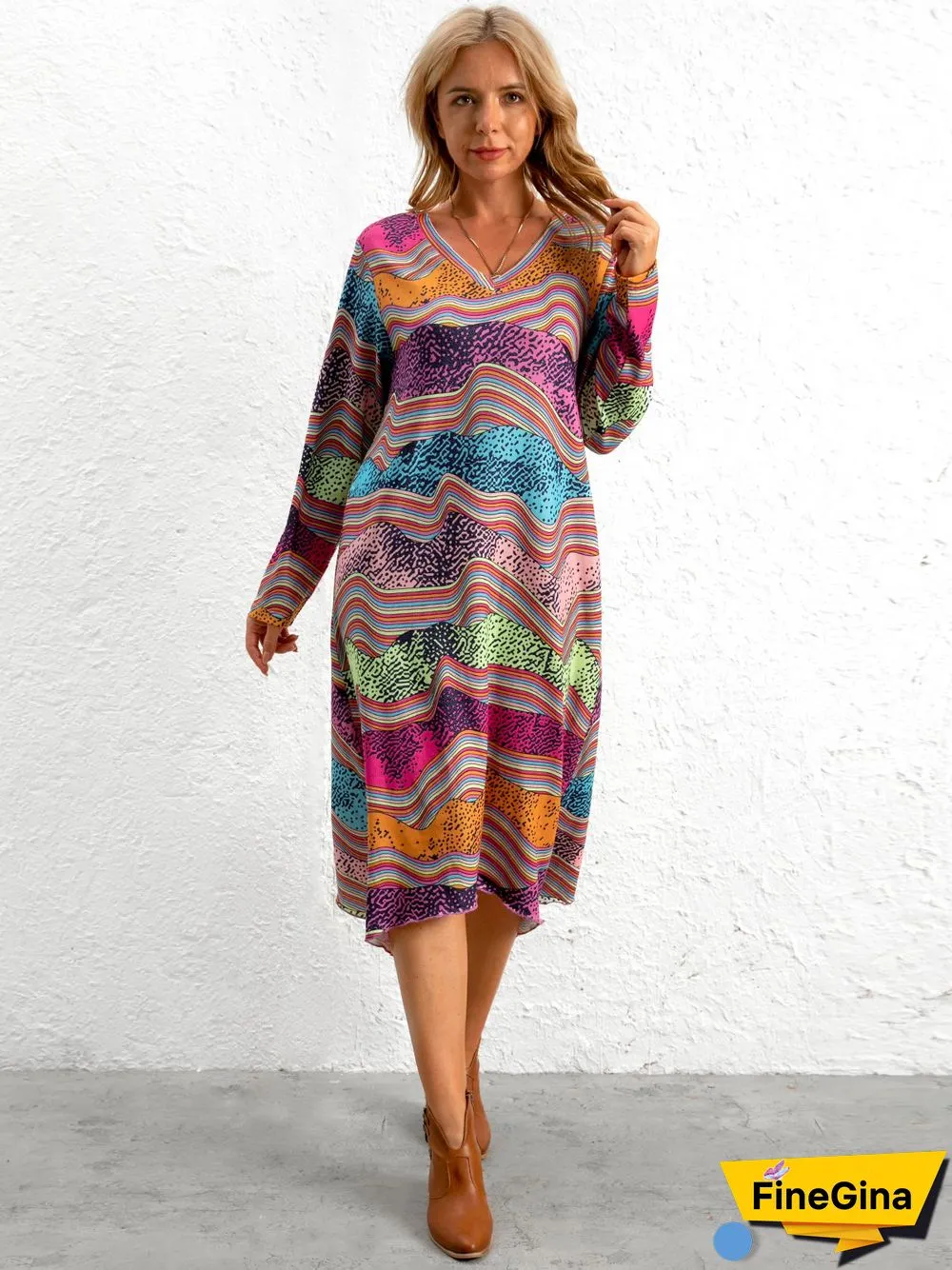 Loosen Vintage Knitting Dress