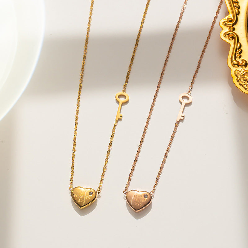 Geometric Titanium Steel 18K Gold Plated Necklaces