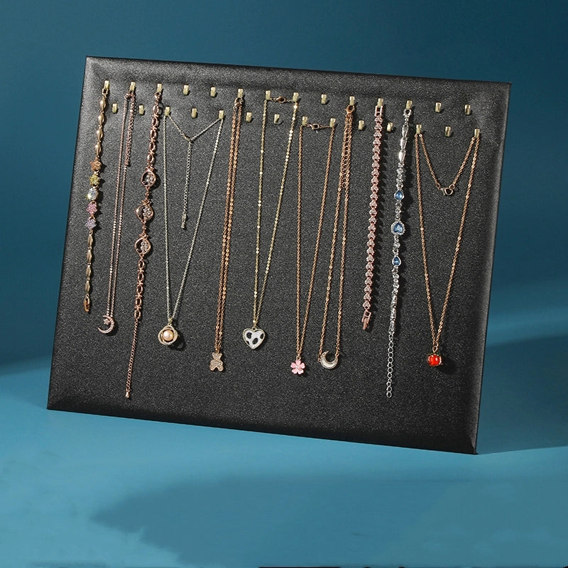 Nordic Style Solid Color Velvet Patchwork Jewelry Rack