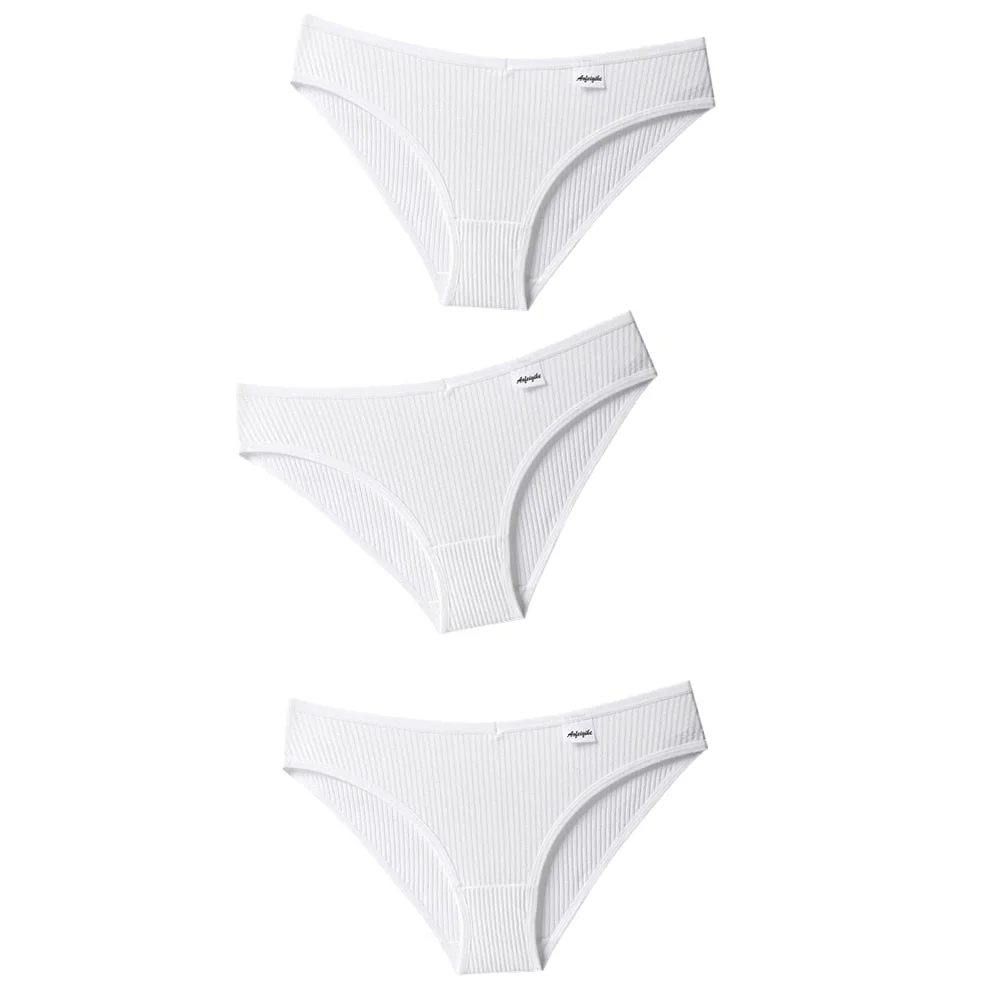 3Pcs Women's Panties Cotton Underwear Seamless Sexy V Waist Briefs Girl Low-Rise Soft Panty Women Underpants Female Lingerie New