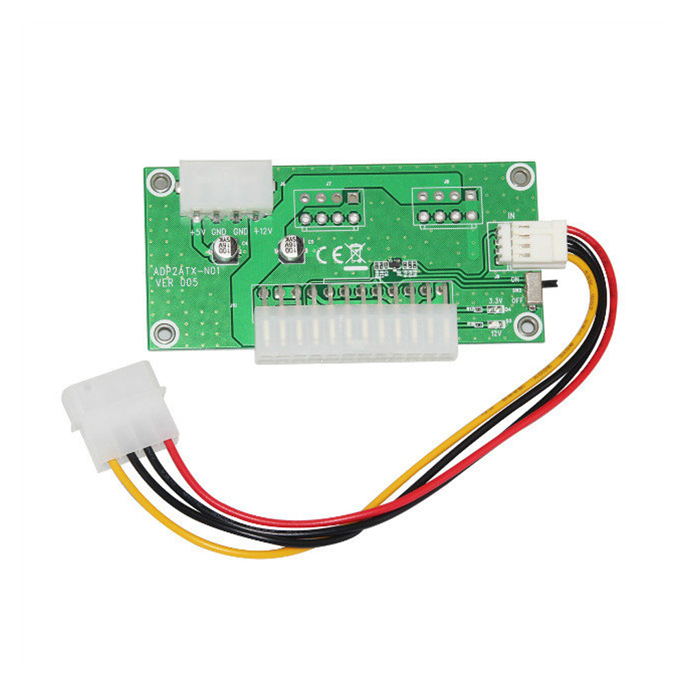 

24 Pin Dual Power Start Board Start Up Sync Riser for Chassis Motherboard, 501 Original