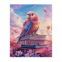 Pink Bird Book - Pearls Painting