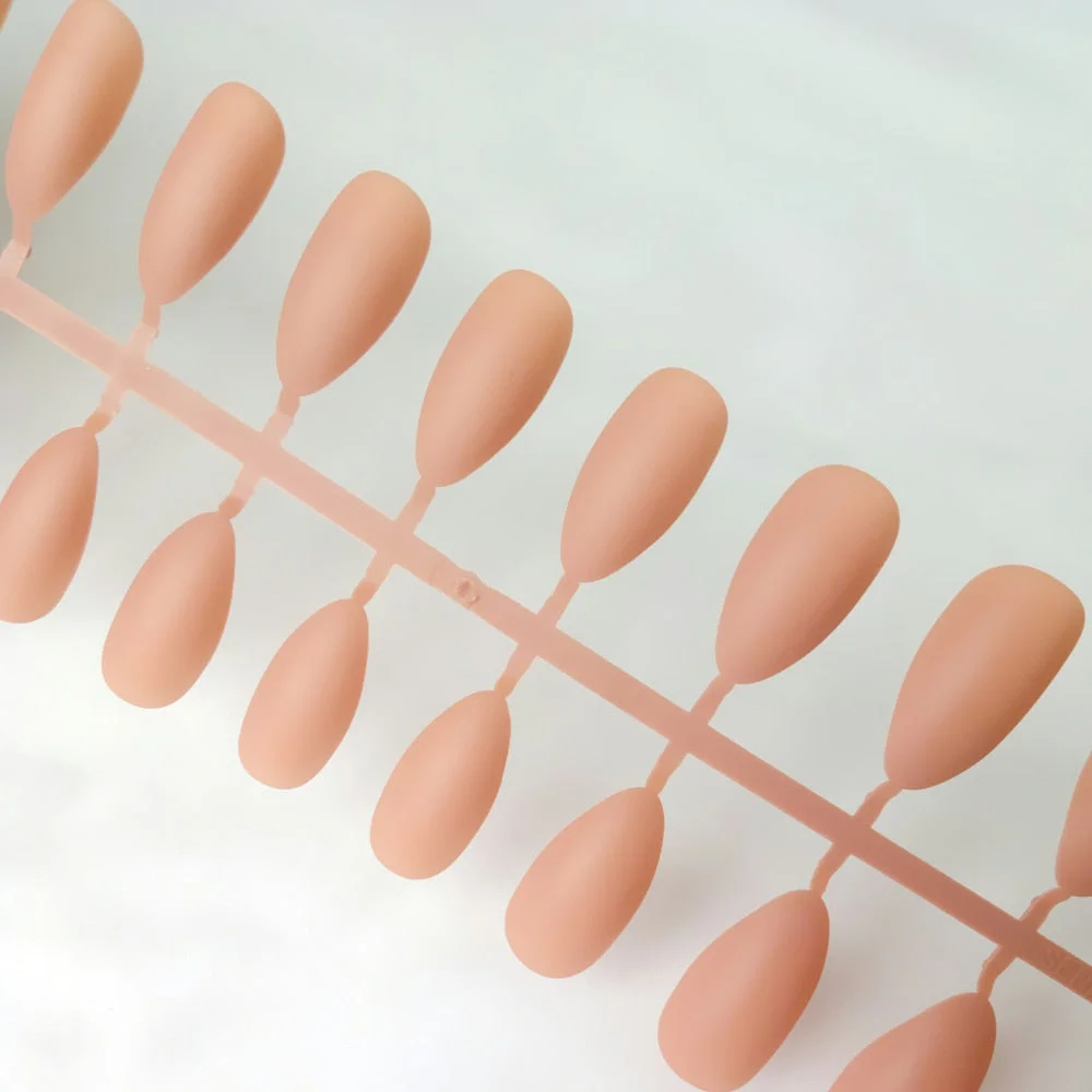 24Pcs Matte Dark Brown Artificial Fake Nails Long Stiletto False Nails For Design DIY Fingernails Art Tip Manicure Tool-Nail Inspo